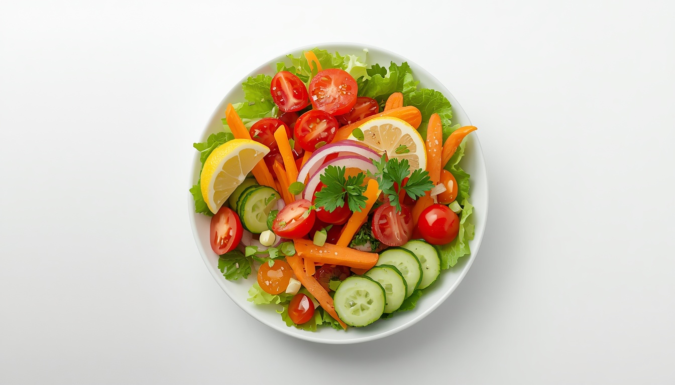 Beamherbwrist colorful fresh salad bowl with vegetables