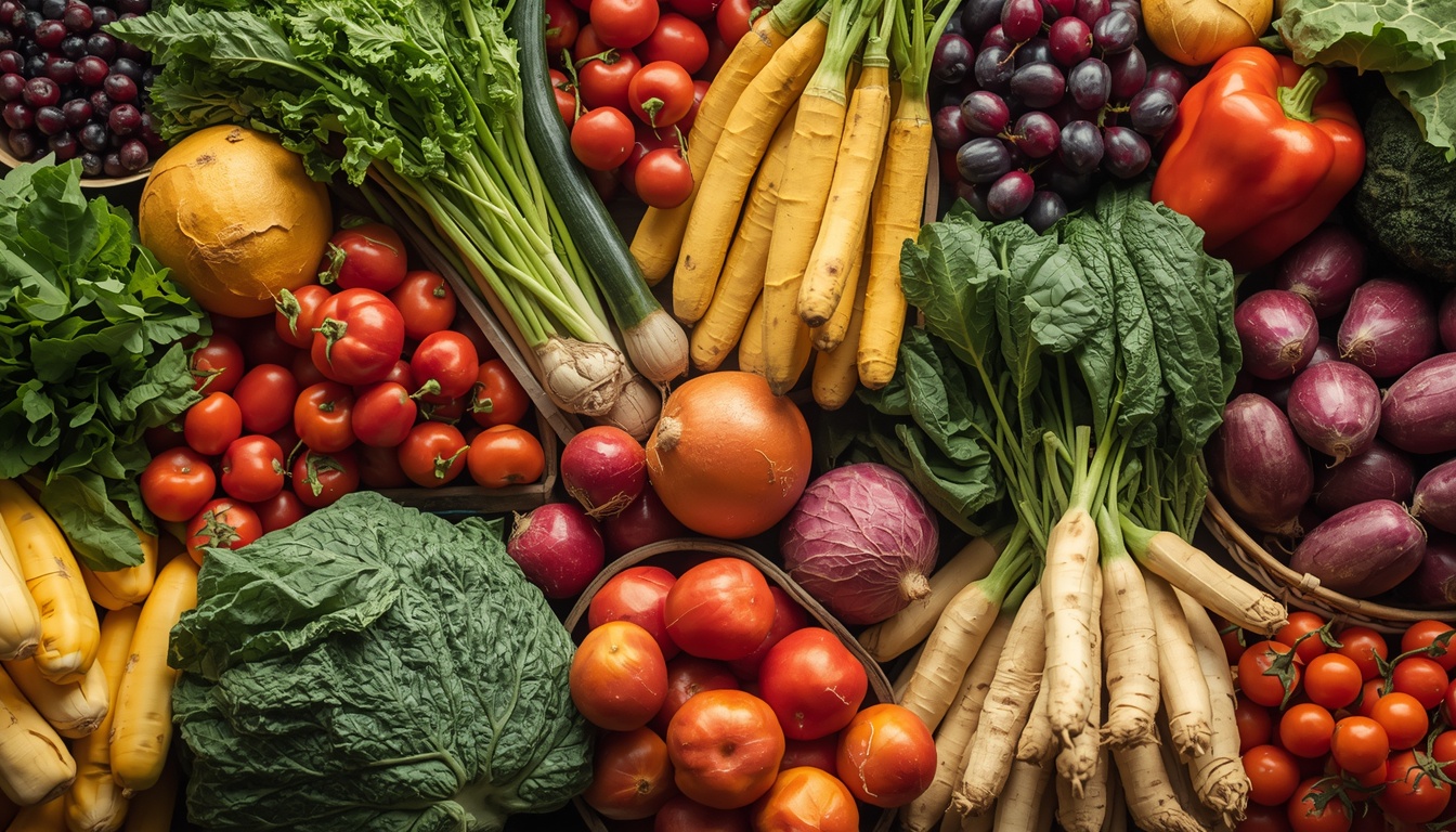 Beamherbwrist seasonal farmers market produce spread